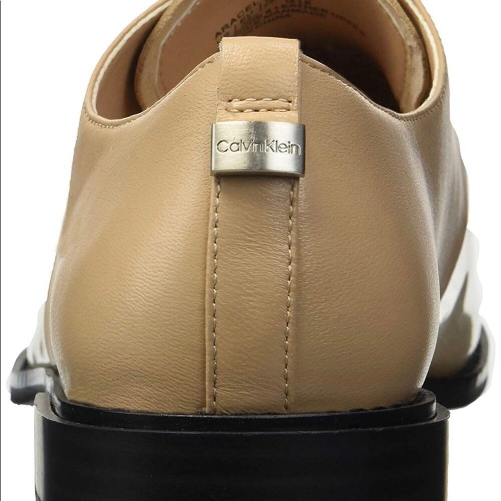 Calvin Klein Aracely Oxfords Loafers Patent Leather Tan Size 8 - Picture 13 of 16